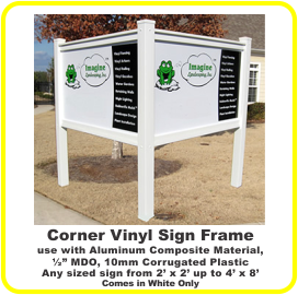 Corner Vinyl Sign Frame